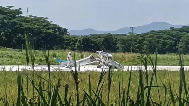 Avioneta se partió en dos y se incendió